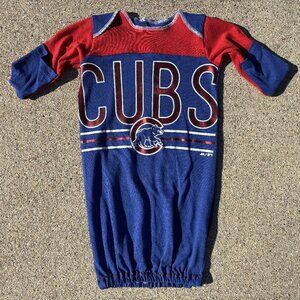 Chicago Cubs MLB Baseball newborn sleep sack upcycled t shirt infant gown